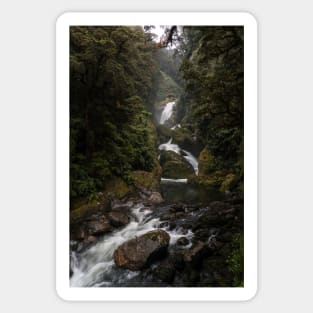 Cascade Waterfall on Milford Track New Zealand Sticker